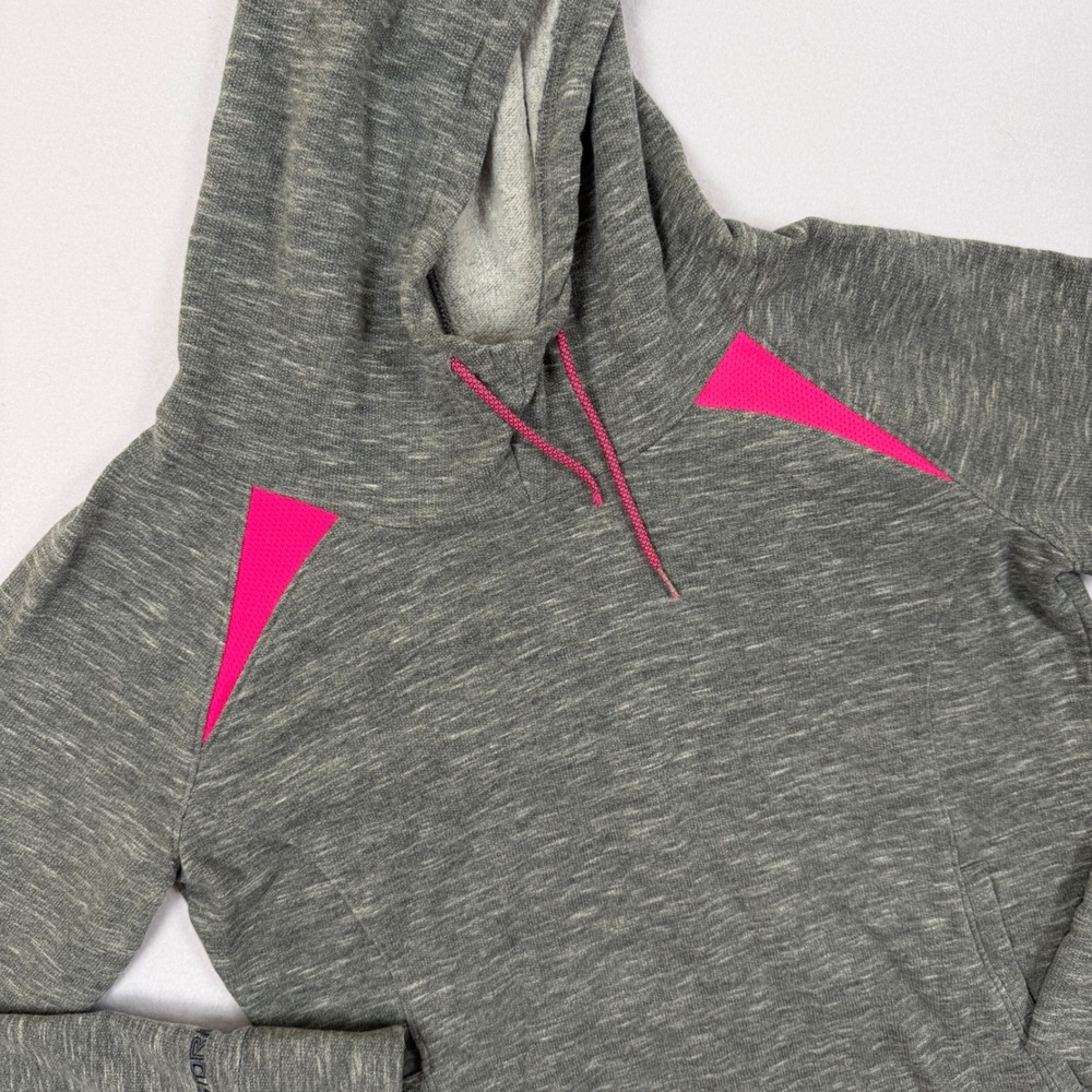 Under Armour Storm ColdGear Hoodie Gray Pink Space Dye Semi-Fitted Womens Medium